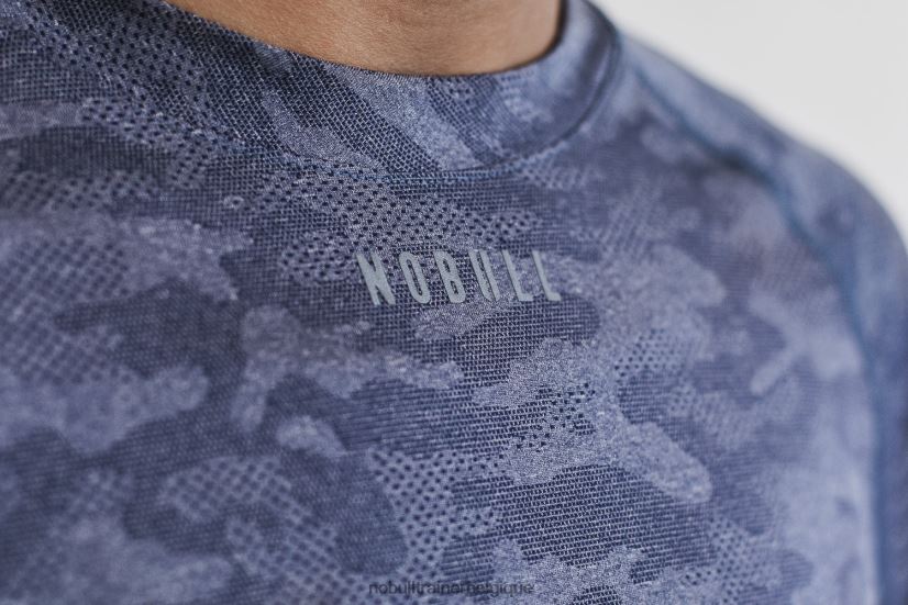 NOBULL T-shirt léger texturé à manches longues pour femmes (camo) marine88R8PT2627