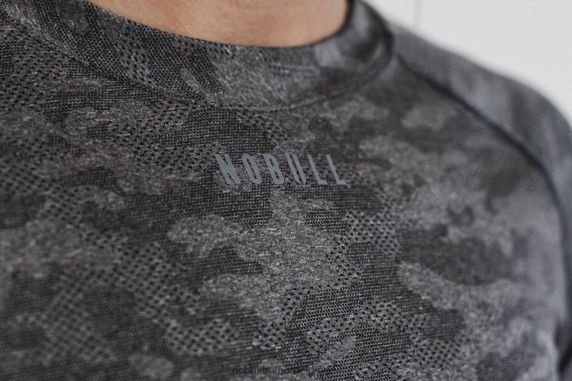 NOBULL T-shirt léger texturé à manches longues pour femmes (camo) noir88R8PT2624