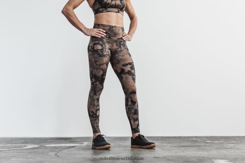 NOBULL collant taille haute (tie-dye) caramel et noir88R8PT2636