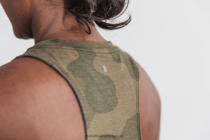 NOBULL débardeur col montant (camo) femme vert armée88R8PT2537