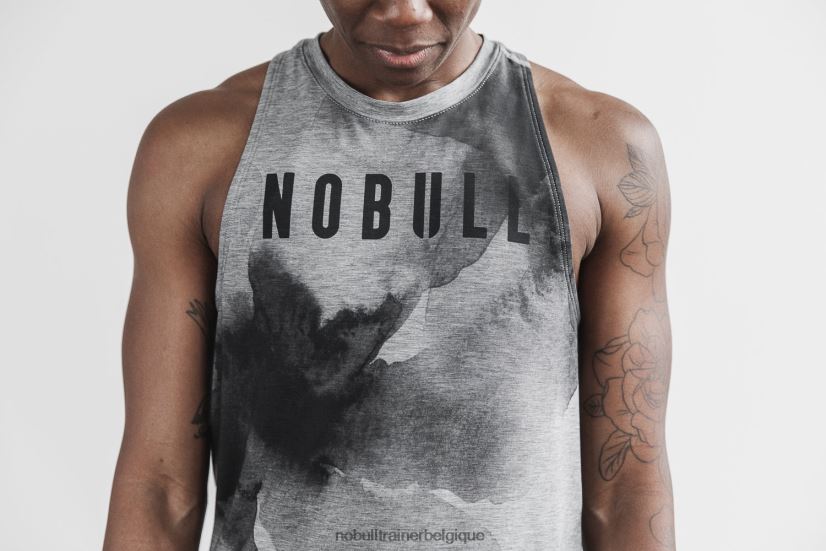 NOBULL débardeur col montant femme (aquarelle florale) gris88R8PT2306