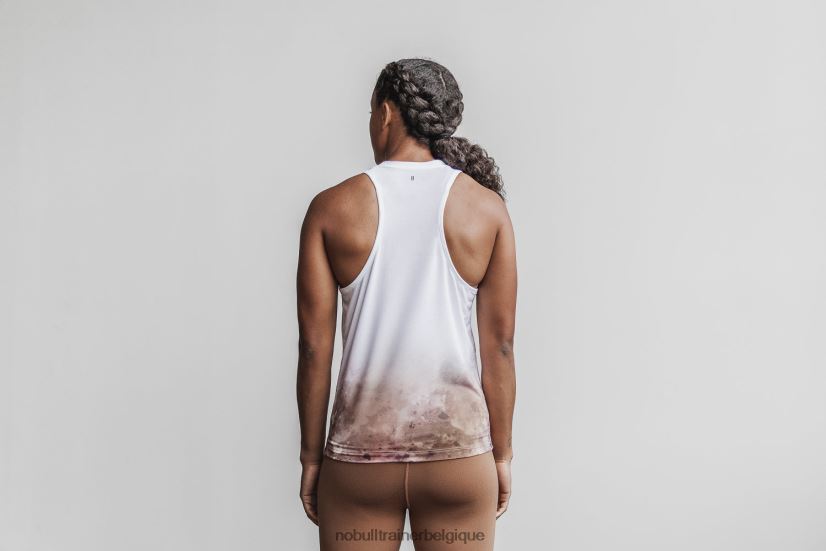 NOBULL débardeur col montant femme (dip-dye) blanc & caramel88R8PT2644