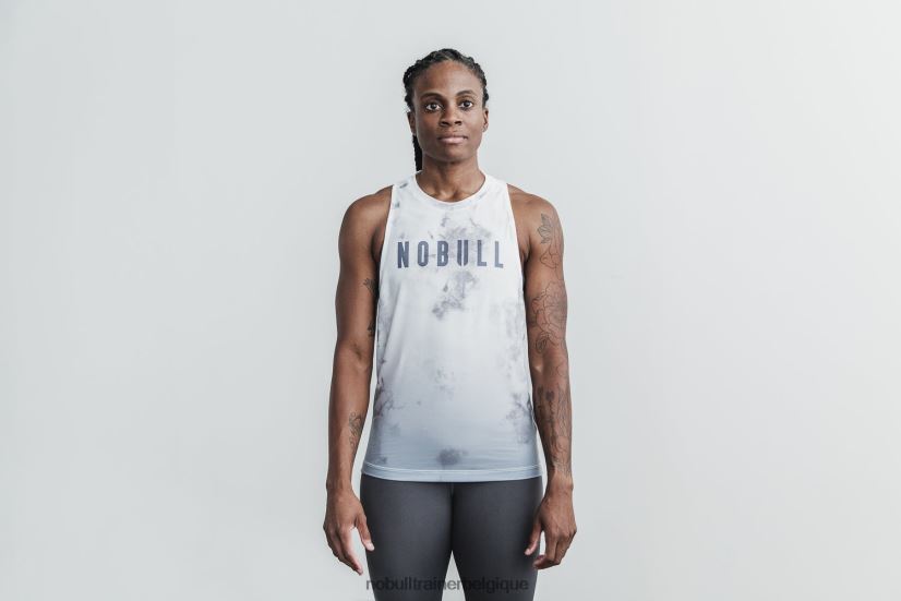 NOBULL débardeur col montant femme (dip-dye) blanc & nuage88R8PT2643
