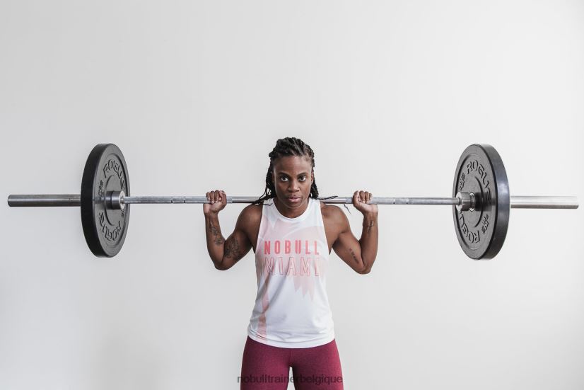 NOBULL débardeur col montant femme (miami palm) corail88R8PT2760