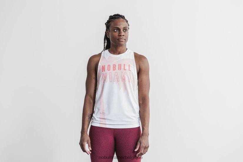 NOBULL débardeur col montant femme (miami palm) corail88R8PT2760