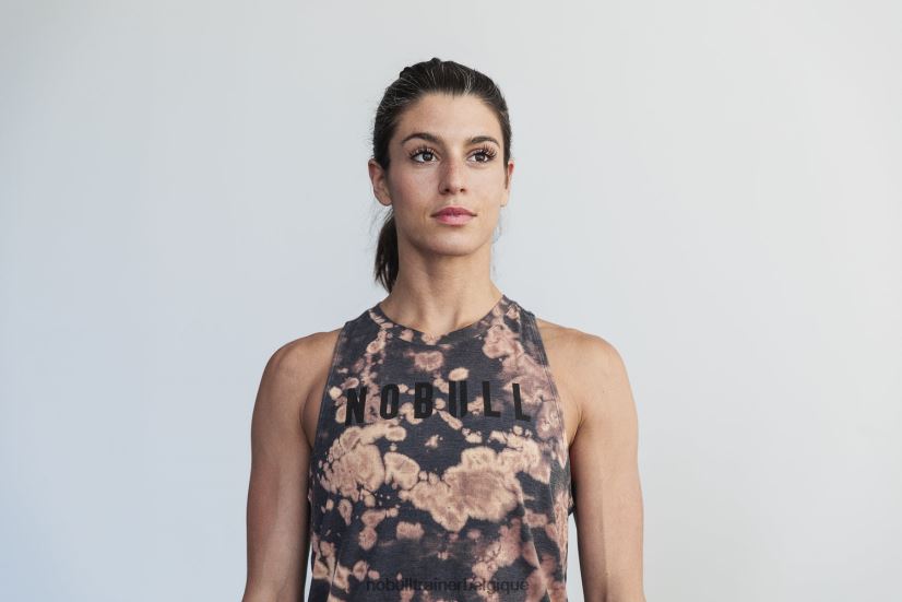 NOBULL débardeur col montant femme (tie-dye) beige & noir88R8PT2024