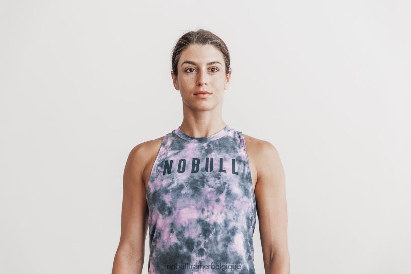 NOBULL débardeur col montant femme (tie-dye) rose & ardoise88R8PT2016