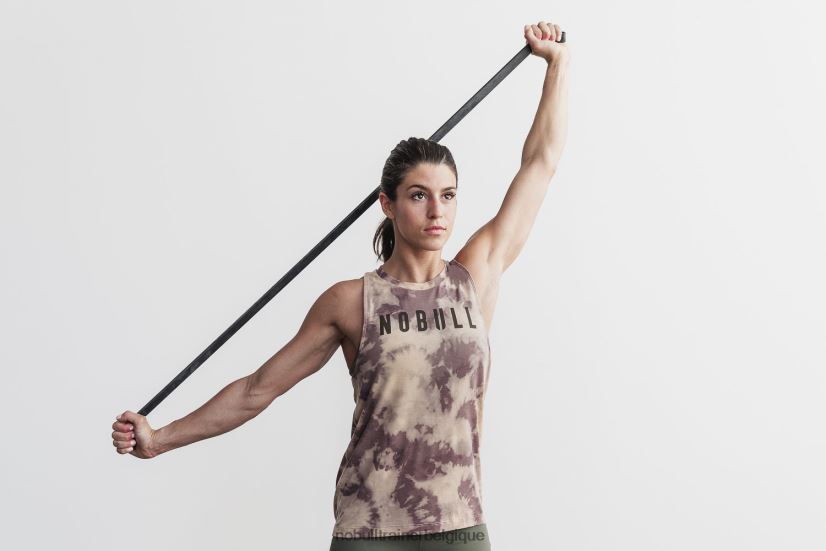 NOBULL débardeur col montant femme (tie-dye) tan & café88R8PT2023