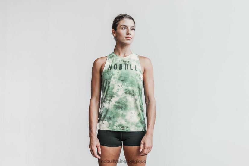 NOBULL débardeur col montant femme (tie-dye) vanille & vert armée88R8PT2017