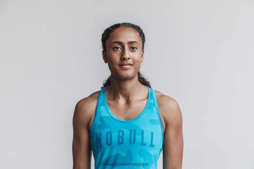 NOBULL débardeur dos nageur pour femme (camouflage néon) bleu88R8PT2578