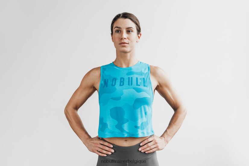 NOBULL débardeur musculaire pour femme (camouflage néon) bleu88R8PT2568