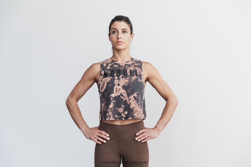 NOBULL débardeur musculaire pour femme (tie-dye) beige et noir88R8PT2060