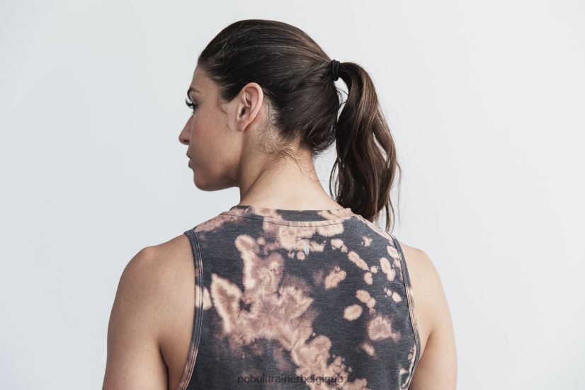 NOBULL débardeur musculaire pour femme (tie-dye) beige et noir88R8PT2060