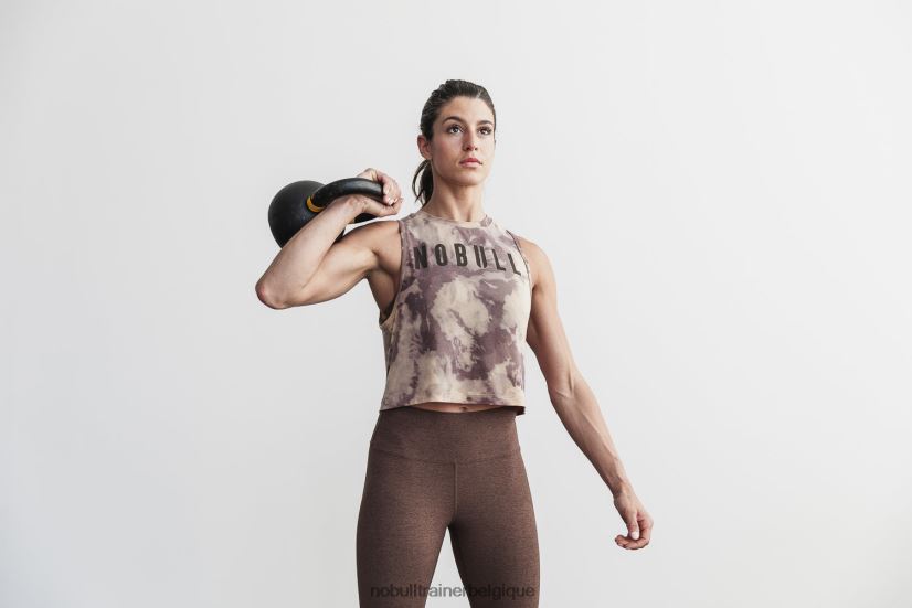 NOBULL débardeur musculaire pour femme (tie-dye) tan & café88R8PT2063