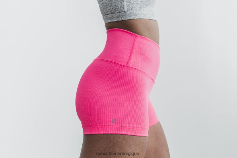 NOBULL short taille haute 2 (côte fluo) rose88R8PT2382