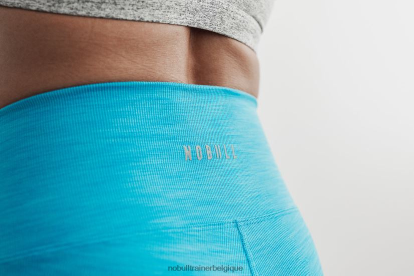 NOBULL short taille haute 6 (côte fluo) bleu88R8PT2502