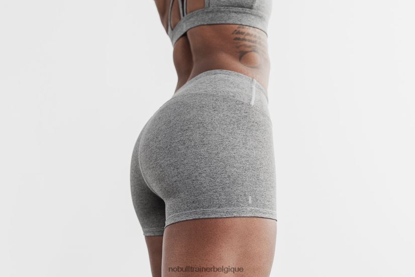 NOBULL short taille mi-haute 2 (peluche chiné) gris88R8PT2180