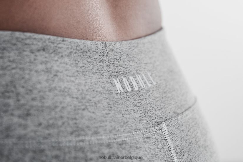 NOBULL short taille mi-haute 2 (peluche chiné) gris88R8PT2180