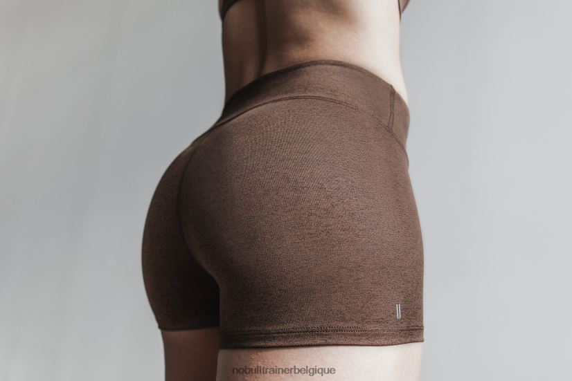 NOBULL short taille mi-haute 2 (peluche chiné) marron88R8PT2185