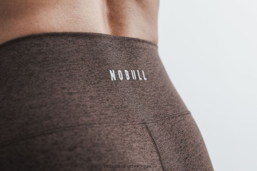 NOBULL short taille mi-haute 2 (peluche chiné) marron88R8PT2185