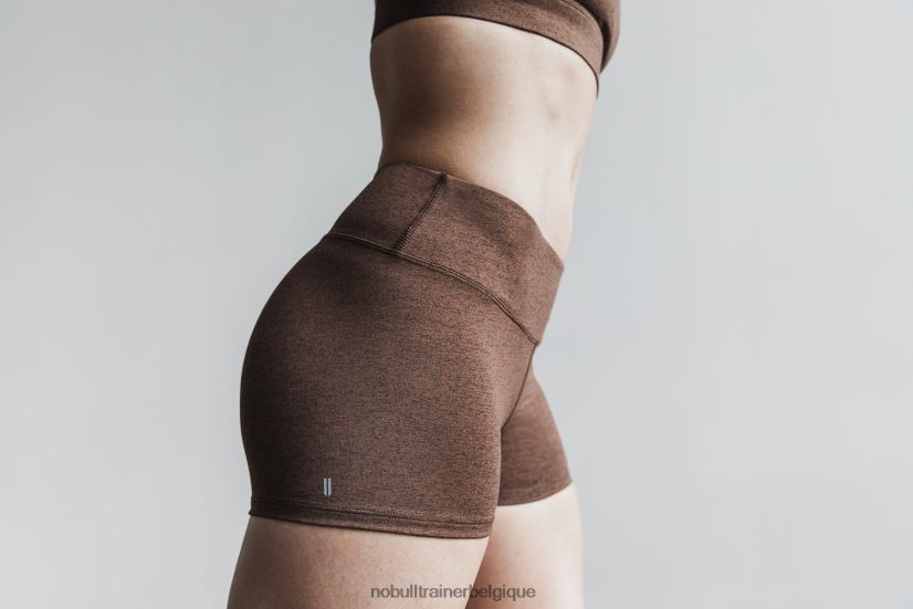 NOBULL short taille mi-haute 2 (peluche chiné) marron88R8PT2185