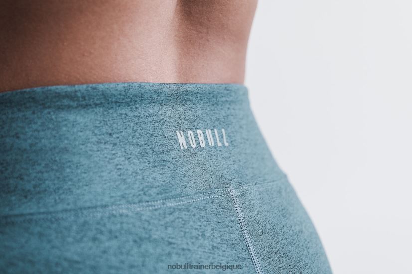 NOBULL short taille mi-haute 2 (peluche chiné) sarcelle88R8PT2178