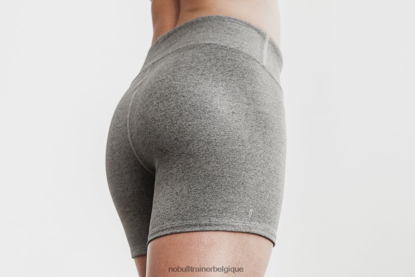 NOBULL short taille mi-haute 4 (peluche chiné) gris88R8PT1927