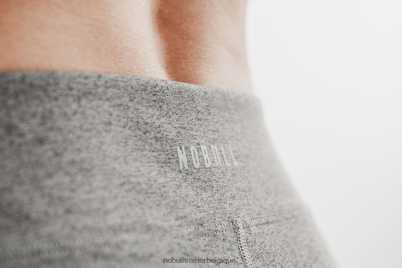 NOBULL short taille mi-haute 4 (peluche chiné) gris88R8PT1927