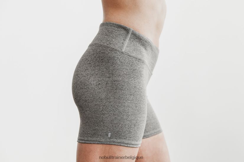 NOBULL short taille mi-haute 4 (peluche chiné) gris88R8PT1927
