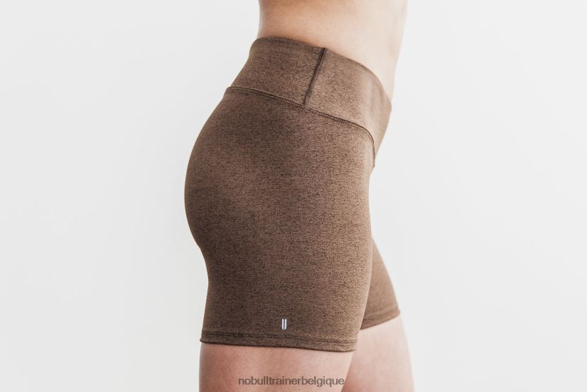 NOBULL short taille mi-haute 4 (peluche chiné) marron88R8PT1926