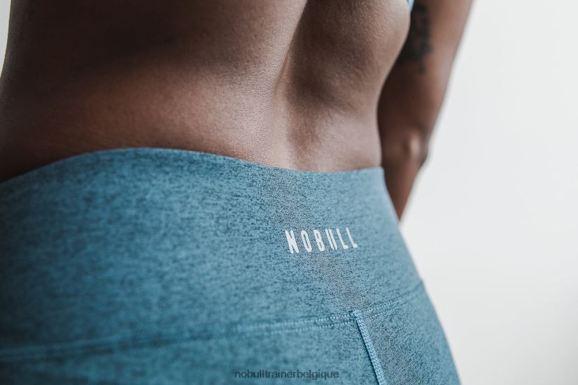 NOBULL short taille mi-haute 4 (peluche chiné) sarcelle88R8PT1921