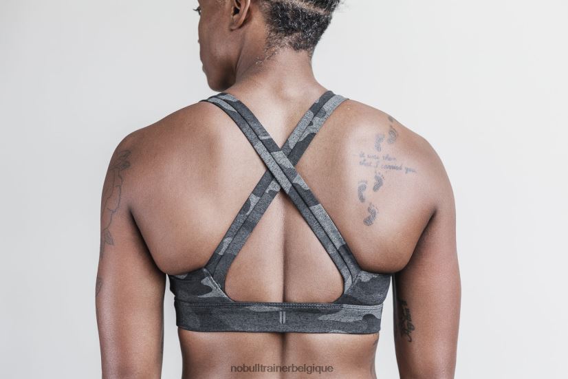 NOBULL soutien-gorge de sport Pace (peluche chiné) carbone88R8PT1953