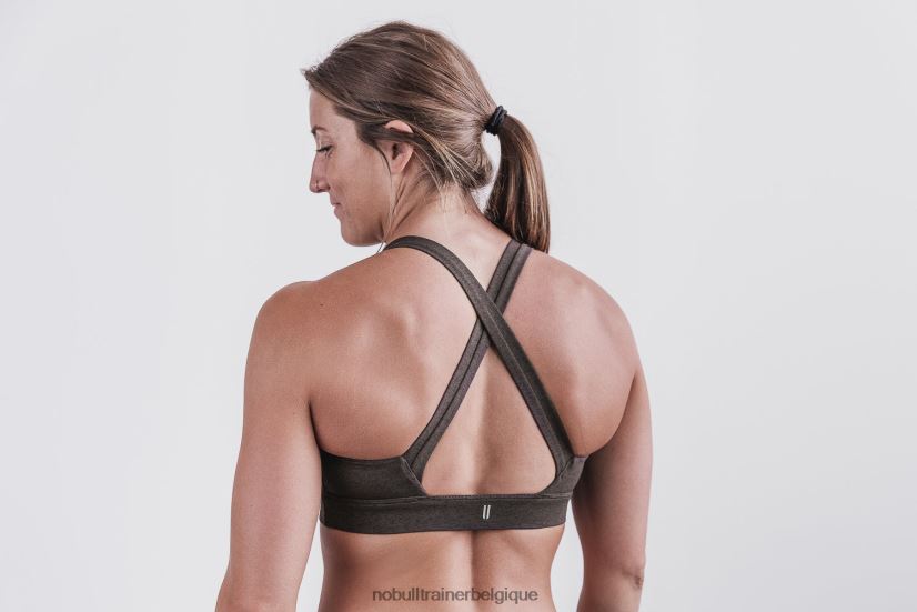 NOBULL soutien-gorge de sport Pace (peluche chiné) expresso88R8PT1951