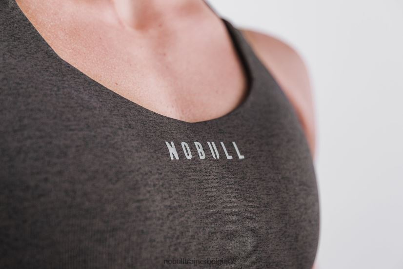 NOBULL soutien-gorge de sport Pace (peluche chiné) expresso88R8PT1951