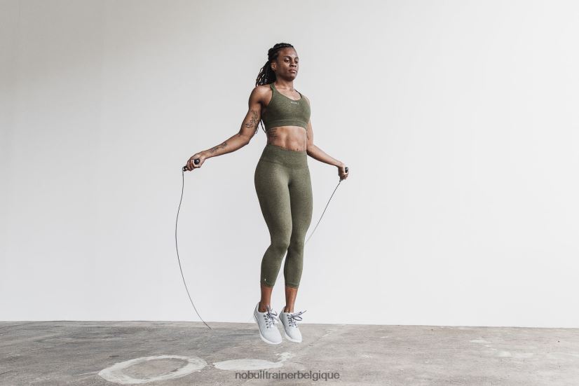 NOBULL soutien-gorge de sport Pace (peluche chiné) olive88R8PT1960