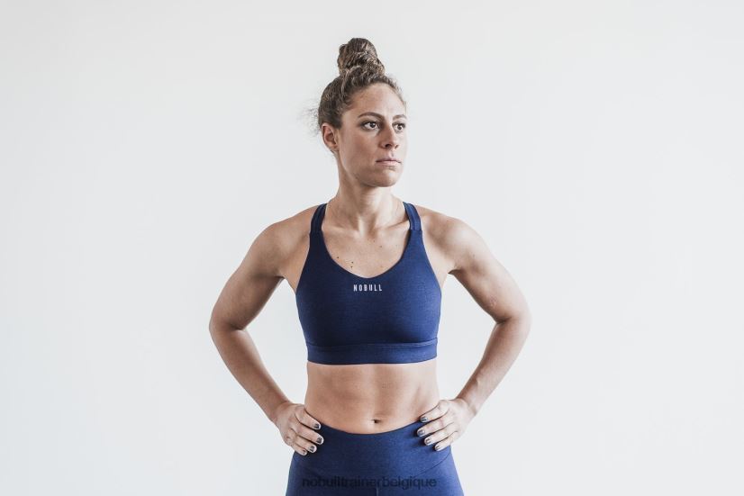 NOBULL soutien-gorge de sport Pace (peluche chiné) profond88R8PT1959
