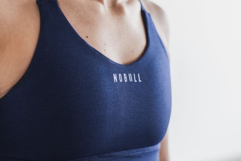 NOBULL soutien-gorge de sport Pace (peluche chiné) profond88R8PT1959