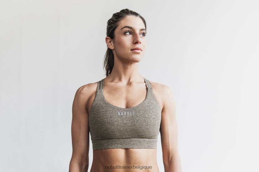 NOBULL soutien-gorge de sport Pace (peluche chiné) rock88R8PT1955