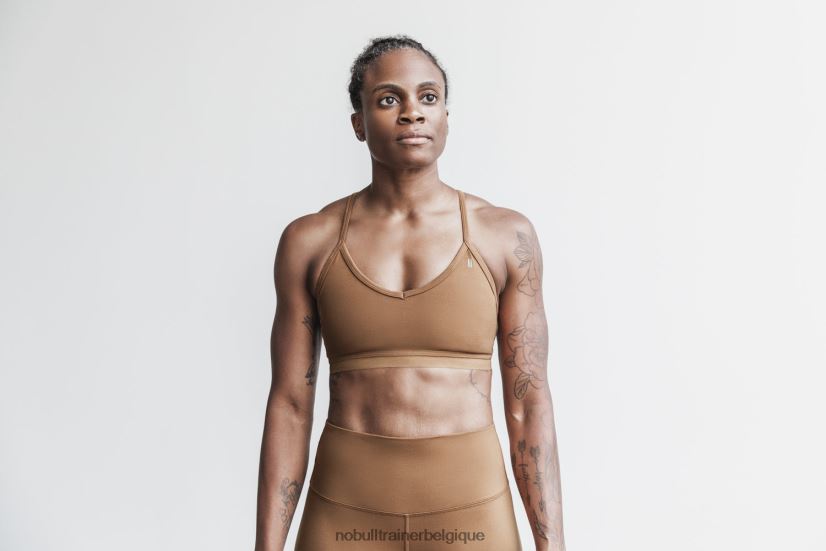 NOBULL soutien-gorge de sport col V (mat) caramel88R8PT1861