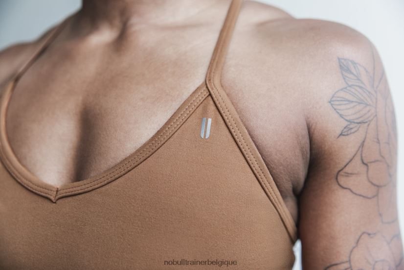 NOBULL soutien-gorge de sport col V (mat) caramel88R8PT1861
