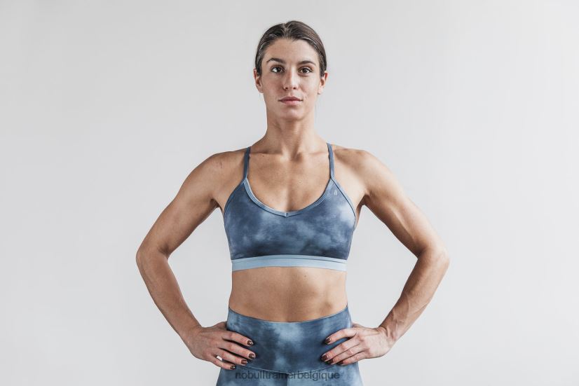 NOBULL soutien-gorge de sport col V (tie-dye) ardoise88R8PT1890