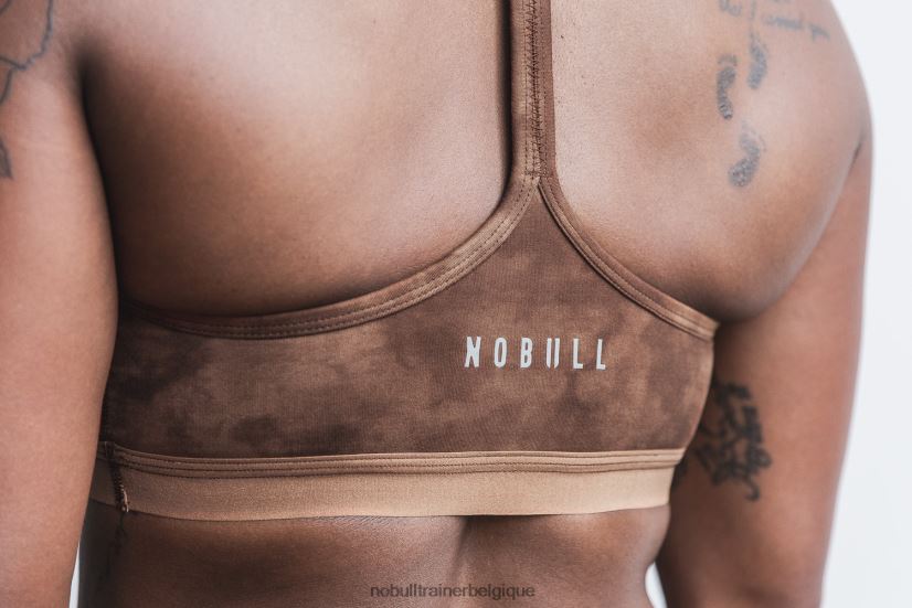 NOBULL soutien-gorge de sport col V (tie-dye) caramel et marron88R8PT1893