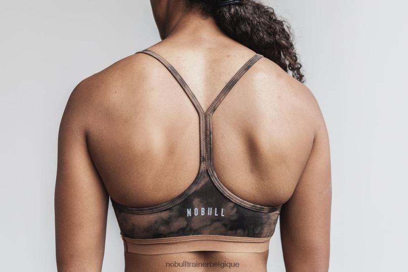 NOBULL soutien-gorge de sport col V (tie-dye) caramel et noir88R8PT1887
