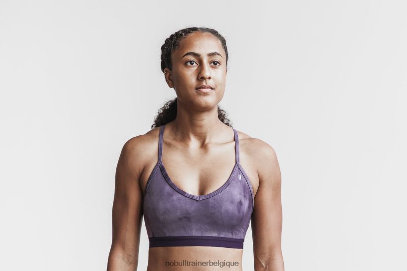 NOBULL soutien-gorge de sport col V (tie-dye) morelle88R8PT1888