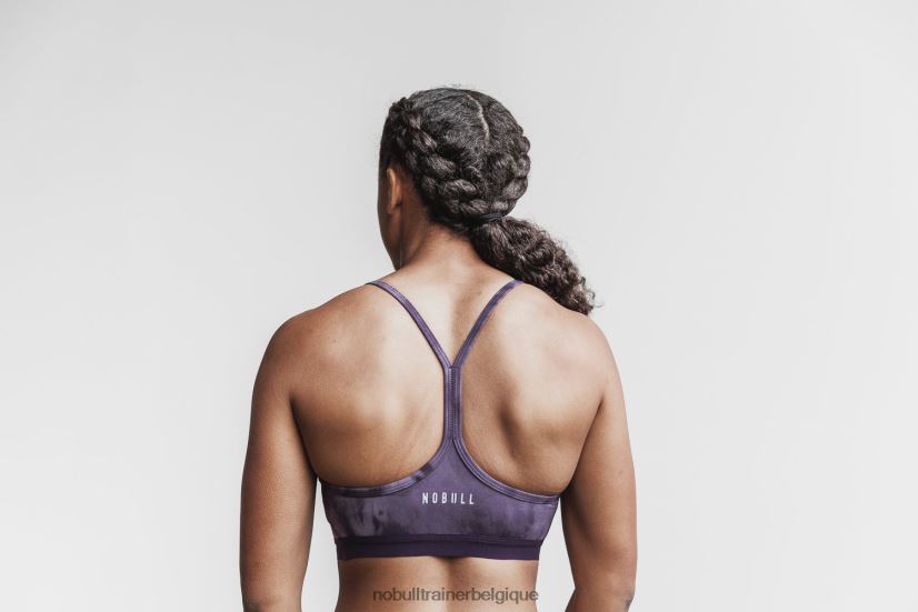 NOBULL soutien-gorge de sport col V (tie-dye) morelle88R8PT1888