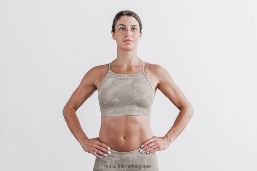NOBULL soutien-gorge de sport à col montant (camouflage continental) taupe88R8PT2048