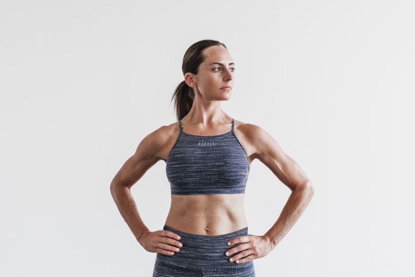 NOBULL soutien-gorge de sport à col montant (mélange) marine88R8PT2767