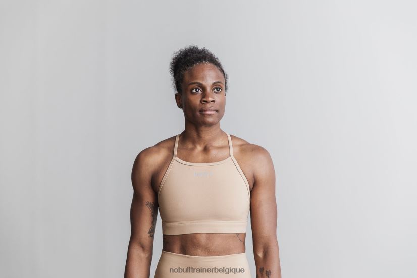 NOBULL soutien-gorge de sport col montant (mat) sable88R8PT2486