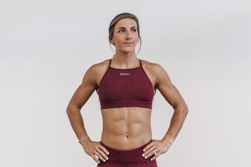 NOBULL soutien-gorge de sport à col montant (peluche chiné)88R8PT1909