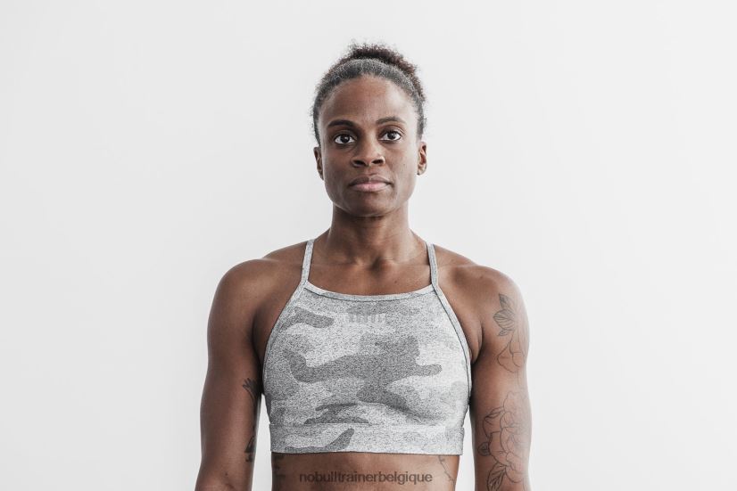 NOBULL soutien-gorge de sport à col montant (peluche chiné)88R8PT1914